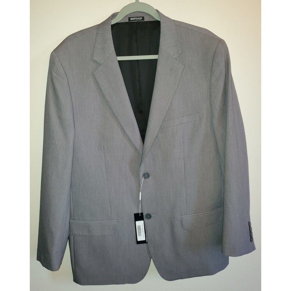 SuitShop Textured Gray Modern Fit Suit Jacket 44R NWT Stretch Blazer TGMJ44R-S